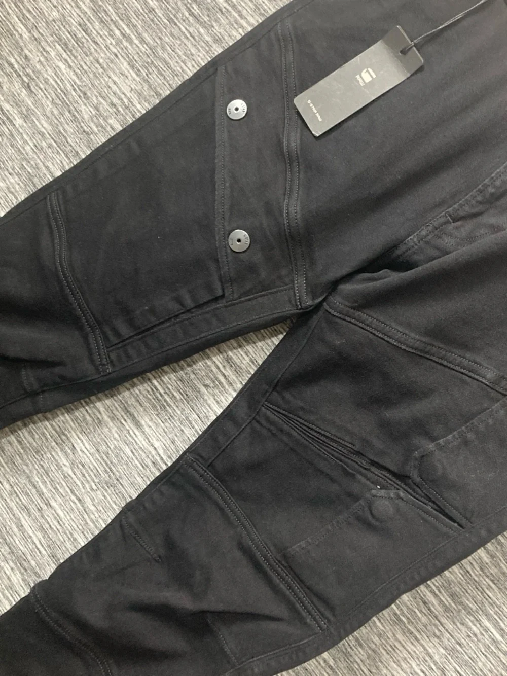 G-Star Black Cargo Slim Tapered Pants AIRBLAZE 3D
